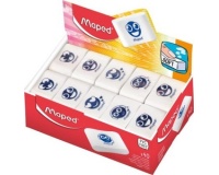 Gomme en plastique Essentials Soft, blanc, présentoir