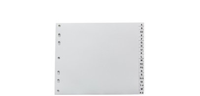 Plastic dividers, A-Z, A4, maxi