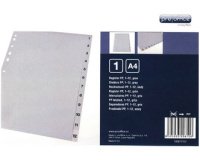Plastic tabbladen, genummerd, A4-formaat, 12 tabs