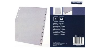 Plastic tabbladen, genummerd, A4-formaat, 12 tabs