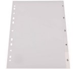 Intercalaires en plastique, numériques, A4