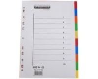 Tabbladen, plastic, effen, A4, 10 tabs