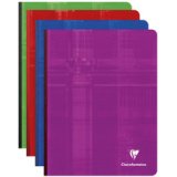 Cahier brochure dos toilé 17x22 cm 288 pages grands carreaux - Assortis