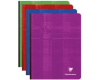 Cahier brochure dos toilé 17x22 cm 288 pages petits carreaux - Assortis