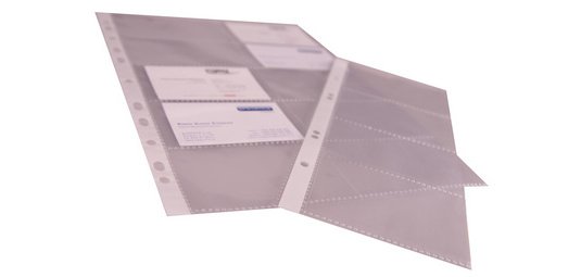 Pochette pour cartes de visite, A4, film PP,