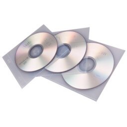 Cd/dvd-hoesje voor 1 cd/dvd, transparant