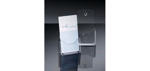 Présentoir brochures de table, acrylique, DL, avec 1