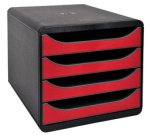 Module de classement BIG-BOX, 4 tiroirs, turquoise