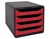 Module de classement BIG-BOX, 4 tiroirs, turquoise