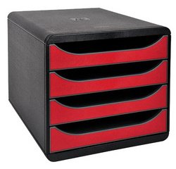Module de classement BIG-BOX, 4 tiroirs, vert anis
