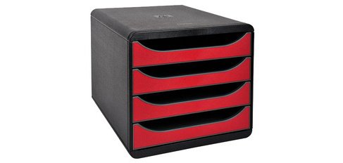 Module de classement BIG-BOX, 4 tiroirs, turquoise