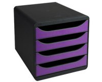 Module de classement BIG-BOX, 4 tiroirs, framboise