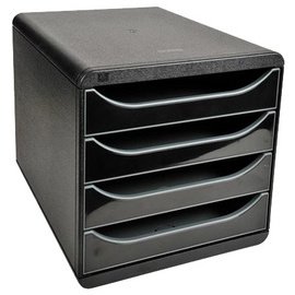 Module de classement BIG-BOX, 4 tiroirs, noir