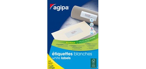 Etiquette universelle, 38 x 21,2 mm, blanc