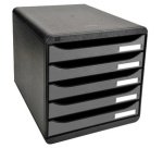 Module de classement Big Box Plus 5 tiroirs Metallic - Argent