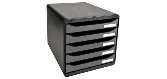 Module de classement Big Box Plus 5 tiroirs Metallic - Argent