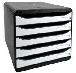 Module de classement Big Box Plus 5 tiroirs Glossy