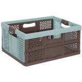 Caisse de rangement 'lea' 32 litres PP, mint/taupe