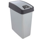 Vuilsnisbak Magne, 25 liter, zilverkleurig/grijs