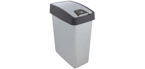 Vuilsnisbak Magne, 25 liter, zilverkleurig/grijs