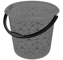 Seau déco ilvie 'polygon', rond, 10 litres