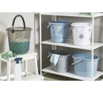 Seau déco ilvie 'polygon', rond, 10 litres