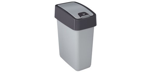 Afvalbak 'Magne', 10 liter, zilverkleurig/grijs