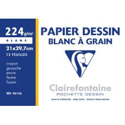 Papier dessin 'Blanc à Grain', 210 x 297 mm