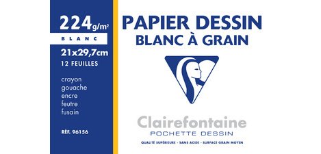 Dessin à Grain pochette 12F A4 224g