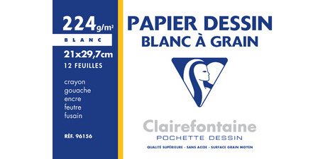 Dessin à Grain pochette 12F A4 224g
