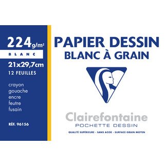 Papier dessin 'Blanc à Grain', 210 x 297 mm