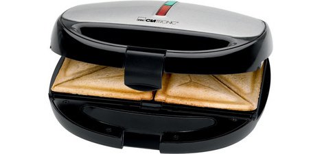 Grill sandwich et gaufrier ST/WA 3670, noir-inox
