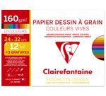 Papier dessin 'à Grain' couleur, pack promo