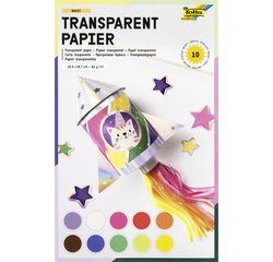 Chemise papier transparent, 185 x 297 mm, 10 feuilles