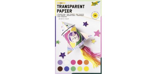 Chemise papier transparent, 185 x 297 mm, 10 feuilles