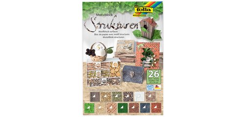 Bloc à motifs Structures', 240 x 340 mm, 26 feuilles