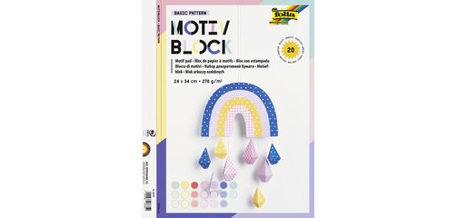 Bloc en papier à motifs 'Basic Intensiv', 240 x 340 mm