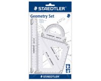 Kit de géometrie, petit, 4 pièces, transparent