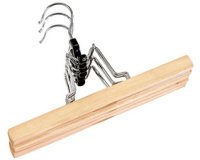 Cintre tendeur de pantalon, en bois, laque
