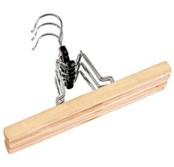 Cintre tendeur de pantalon, en bois, laque