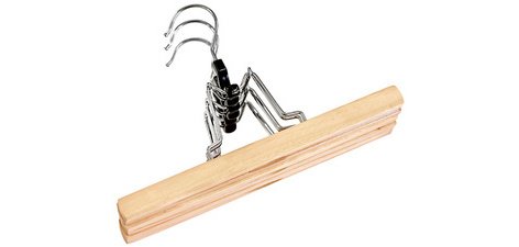 Cintre tendeur de pantalon, en bois, laque