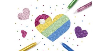 Colle pailletée ' Glitterglue', 9,5 ml, assorti