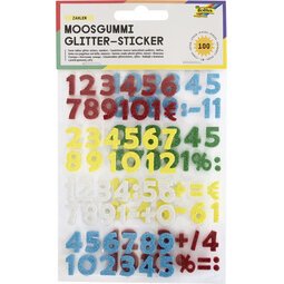 Stickers scintillant caoutchouc mousse, lettres