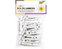 Pince à linge en bois, 3 tailles, nature