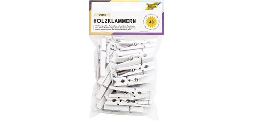 Pince à linge en bois, 3 tailles, nature