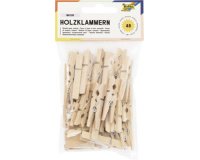 Houten wasknijpers, verschillende kleuren en maten