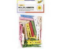 Wasknijpers van hout, 3 verschillende maten