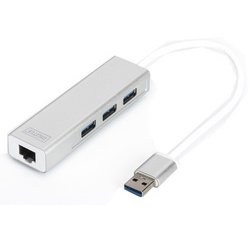 Hub USB 3.0 & adaptateur LAN Gigabit, 3 ports