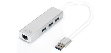 Hub USB 3.0 & adaptateur LAN Gigabit, 3 ports