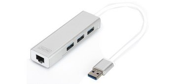 Hub USB 3.0 & adaptateur LAN Gigabit, 3 ports